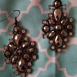 Pewter/black earrings